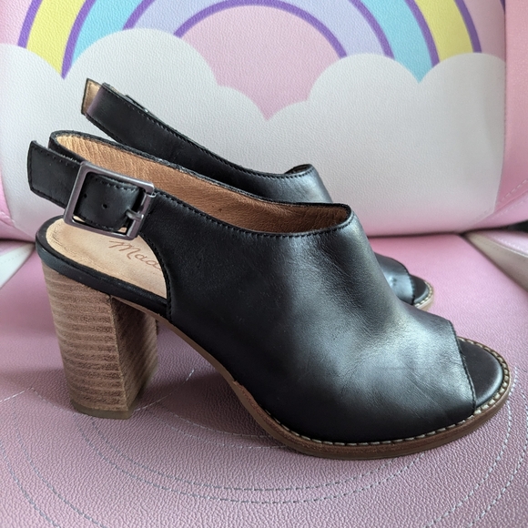 Madewell 'The Cary' Open Peeptoe Block Heeled Sandals (US W6) - Picture 4 of 8